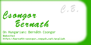 csongor bernath business card