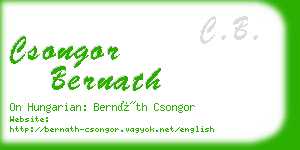 csongor bernath business card